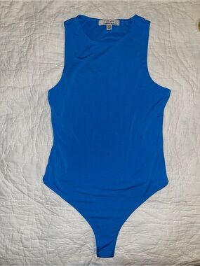 Bright Blue Sleeveless Snap Bodysuit - Medium